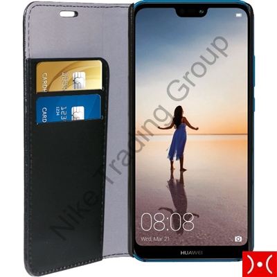 Eco Leather Book Black Huawei P20 Lite