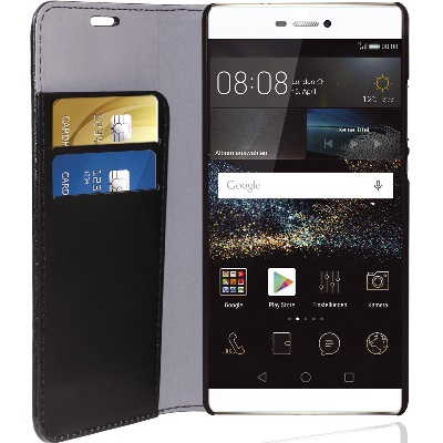 Eco Leather Book Case Black Huawei Ascend P9