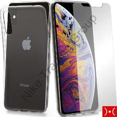 PROTECTION PACK (COVER GEL+GLASS) -APPLE iPhone Xs