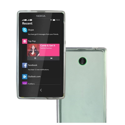 Cover Gel Protection+ Transp White - Nokia X - X+