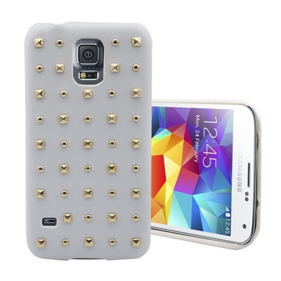 Cover Stud - White/Gold - Samsung G900 Galaxy S5