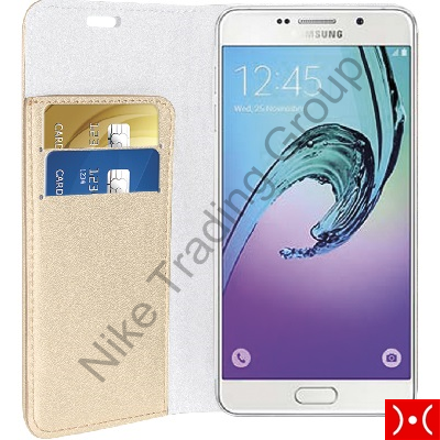 SPARKLING BOOK CASE GOLD SAMSUNG GALAXY A3 2017