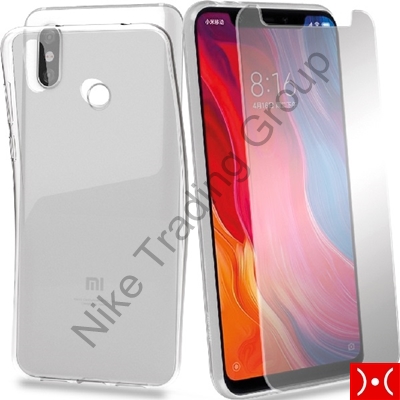 Protection Pack (Cover Gel+Glass) - Xiaomi Mi 8