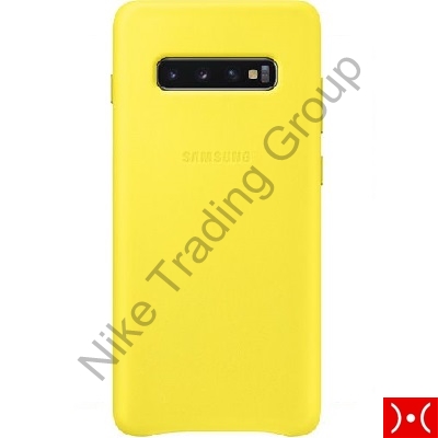 Samsung Leather Cover Yellow Galaxy S10