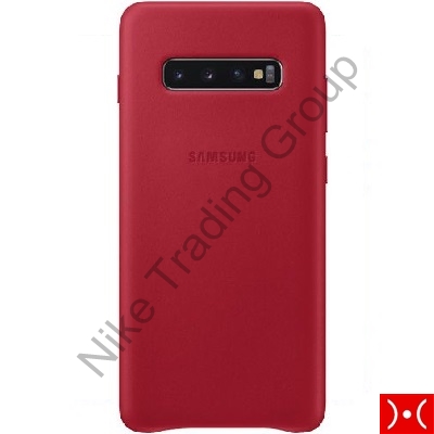 Samsung Leather Cover Red Galaxy S10+