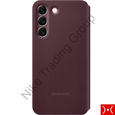 Samsung Clear View Cover Galaxy S22+ Burgundy
