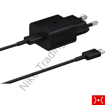 Samsung Carica Rete 15w Type-C + cavo Type C Black