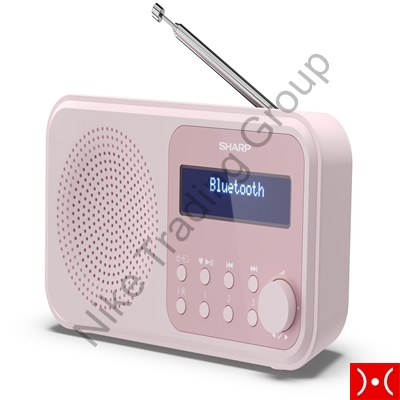 Sharp DAB+, FM Radio, BT 5.0, 3 W, Display Pink