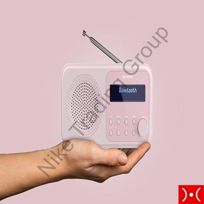 Sharp DAB+, FM Radio, BT 5.0, 3 W, Display Pink