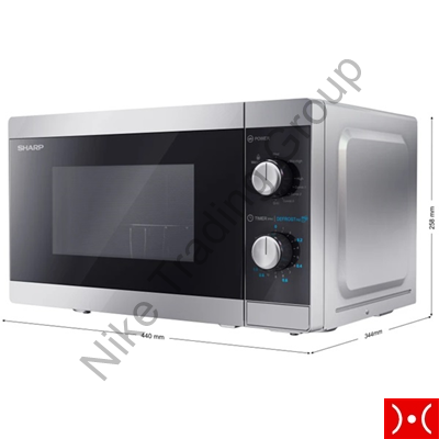 Sharp Microonde con Grill 20LT Silver 800W