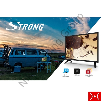 Strong 24" HD TV con DVB-T2/C/S2 compatibile 12V