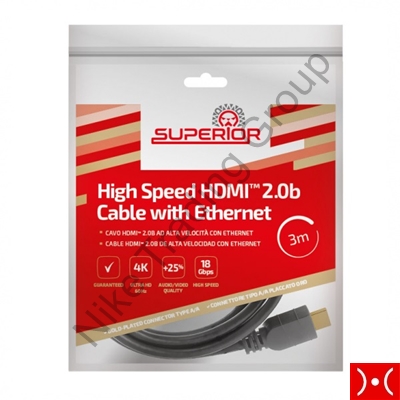 Cavo Hdmi 2.0b - 1,8 Mt. 4K Superior