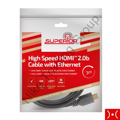 Cavo Hdmi 2.0b - 3.0 Mt. 4K Superior