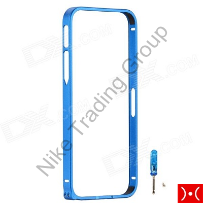 Bumper Metal Detail Blue+Screen Prot. Iphone Se