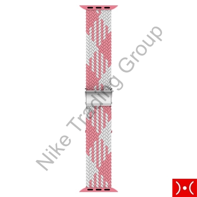 The Artists 22mm nylon watch band Line Pink White