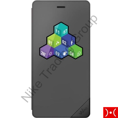 FLIP COVER WICUBE DARK GREY WIKO FREDDY