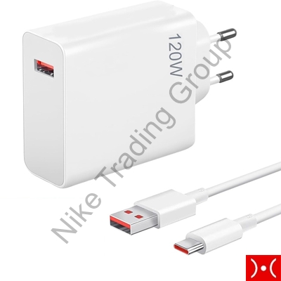 Xiaomi Carica Rete 120W 6A USB-A+cavo USB-C White