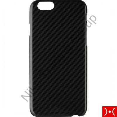 XQISIT Cover iPlate Carbon per iPhone 6 black