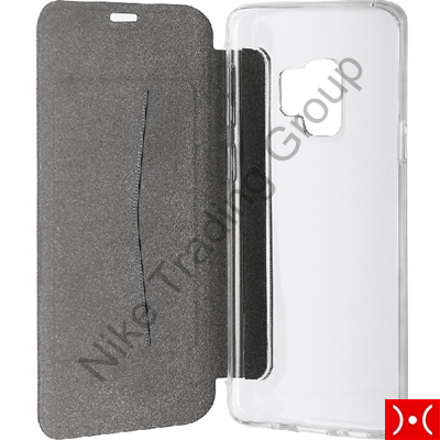 XQISIT Flap Cover Adour TPU for Galaxy S9 black